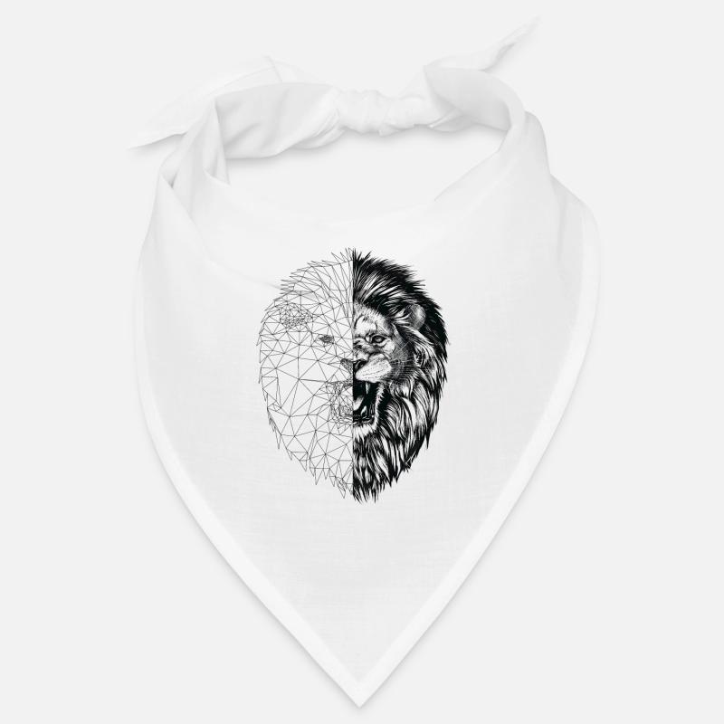 polygon lion art | lion head Bandana