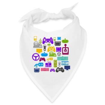 Gaming Gaming Gaming Gaming Gaming Gaming Gaming - Bandana - Weiß - Vorne
