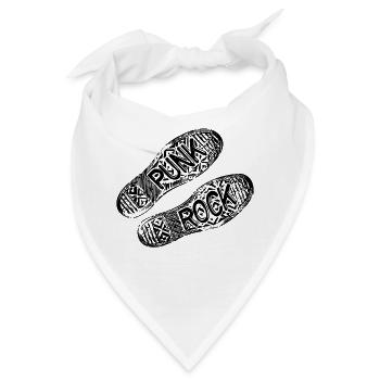 Punkrocker Punkrock Punk Rock Rockmusik Hardrock - Bandana - Weiß - Vorne