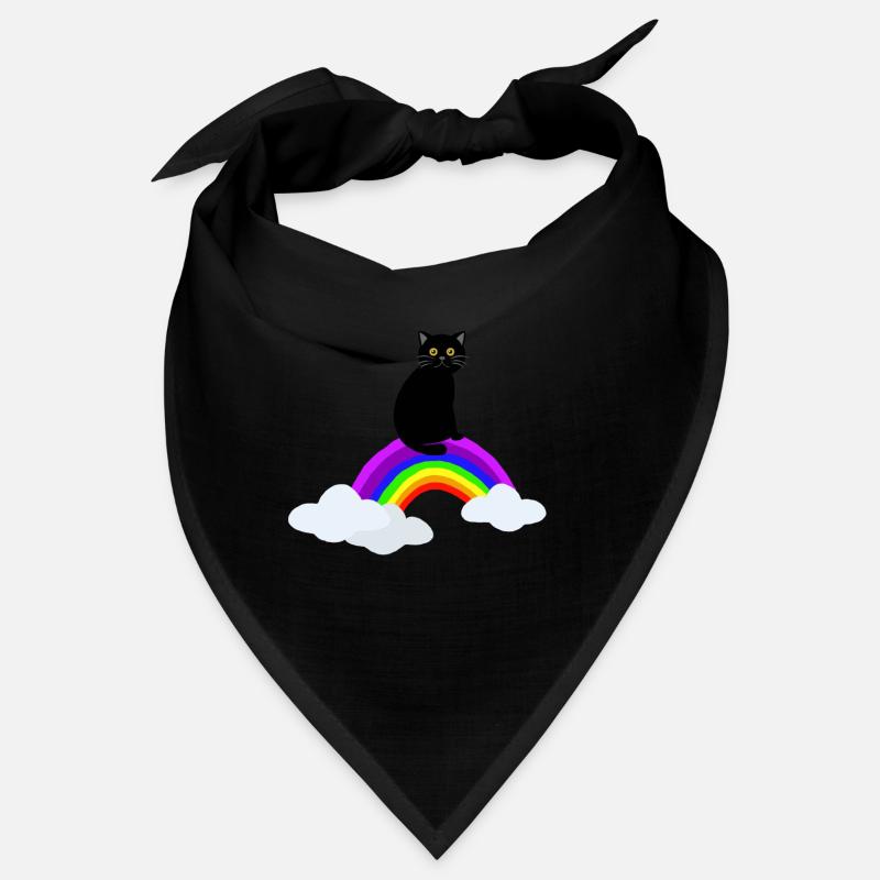 Cat on rainbow Bandana
