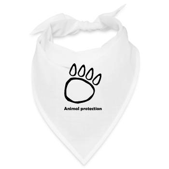 Tierschutz - Bandana - Weiß - Vorne
