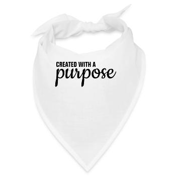 Erstellt mit einem Zweck - Christian - Bandana - Weiß - Vorne