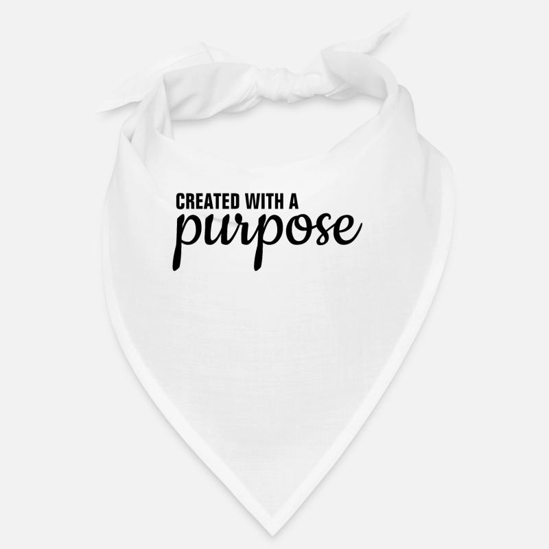Created With A Purpose - Christian - Bandana - white