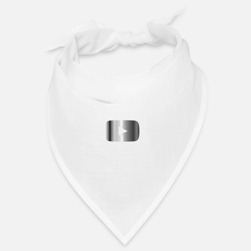 Silberner Play Button  Bandana