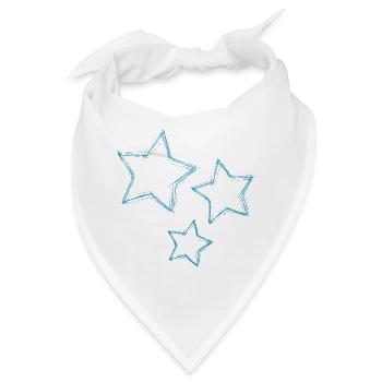 STAR. STAR. STERNE. PARTY. JAHRESTAG. WEIHNACHTEN - Bandana - Weiß - Vorne