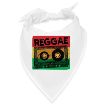 Reggae Musik Reggaeton Jamaika Vintage Retro Ragga - Bandana - Weiß - Vorne