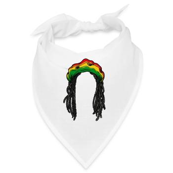 Rasta Rastafari Reggae Jamaika Chillen Haare Jah - Bandana - Weiß - Vorne