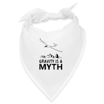 Segelflugzeug, Gravity is a Myth für Pilot Pilotin - Bandana - Weiß - Vorne