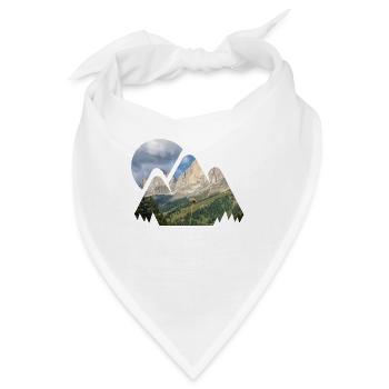 Berg Bergsteigen Landschaft Natur Berge Wald - Bandana - Weiß - Vorne