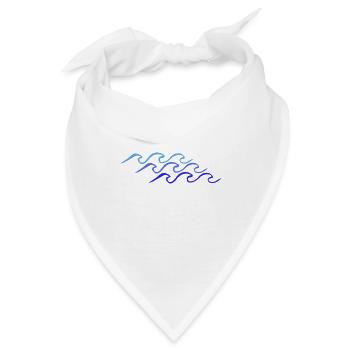 Wellen Meer Welle See Wellengang Segeln Geschenk - Bandana - Weiß - Vorne