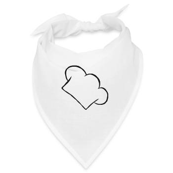 Kochmütze Koch Hobbykoch Kochen Geschenk - Bandana - Weiß - Vorne