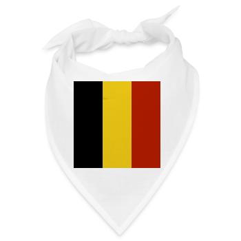 BELGISCHE FLAGGE - Bandana - Weiß - Vorne