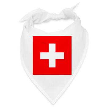 Schweizer Flagge - Bandana - Weiß - Vorne