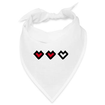 Lebensbalken - Drei Herzen - Drei Leben - Bandana - Weiß - Vorne