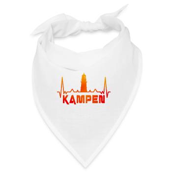Kampen Leuchtturm Design / Geschenkidee - Bandana - Weiß - Vorne