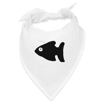 Fisch Fischen Fischer Angler Geschenk - Bandana - Weiß - Vorne