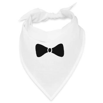 Fliege Anzug Schick Geschenk - Bandana - Weiß - Vorne
