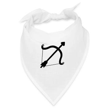 Pfeil und Bogen - Bandana - Weiß - Vorne
