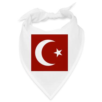 TÜRKISCHE FLAGGE - Bandana - Weiß - Vorne