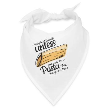 Pasta Nudel Noodle Teig Spaghetti Mehl Geschenk - Bandana - Weiß - Vorne