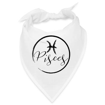 Horoscope Pisces - Bandana - Weiß - Vorne