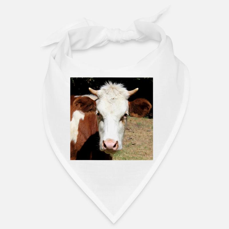Kuh Poster - Bandana - Weiß