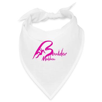 Boulder Mädchen Bouldern Pink Geschenk Boulderin - Bandana - Weiß - Vorne