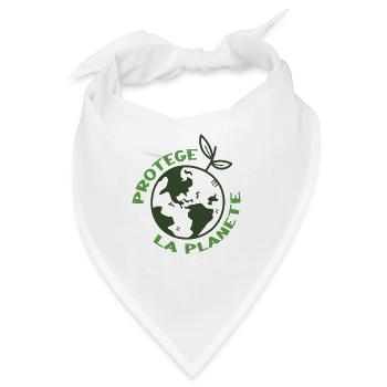 Ökologisches Erwachen - Lasst uns den Planeten Erde schützen - Bandana - Weiß - Vorne