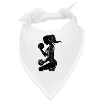 Krafttraining Fitnessstudio Hanteltraining Sport - Bandana - Weiß - Vorne
