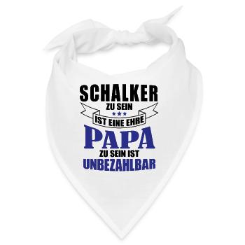 Schalker Papa | Schalke Vatertags Geschenkidee - Bandana - Weiß - Vorne