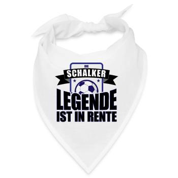Die Schalker Legende ist in Rente | Schalke Spruch - Bandana - Weiß - Vorne