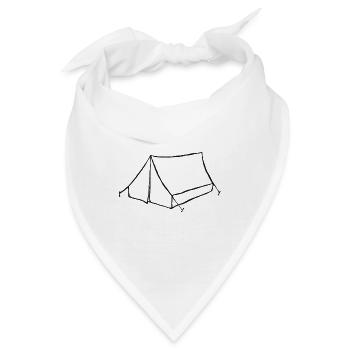 Zelt Camp Camping Zelten Camper Zelter Geschenk - Bandana - Weiß - Vorne