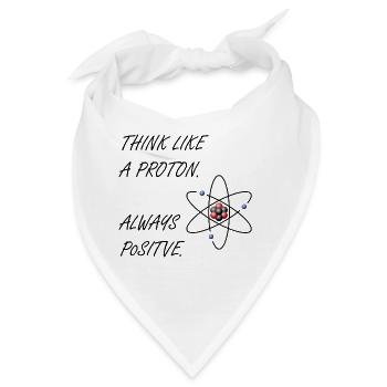Proton - Be Positive - Bandana - Weiß - Vorne