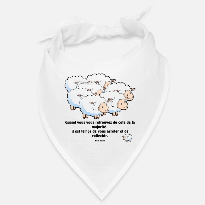 Les moutons de la majorité... - Bandana - blanc