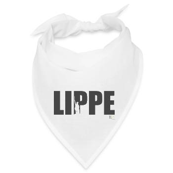 Lippe Schriftzug Kreis Lippe Hermannsdenkmal - Bandana - Weiß - Vorne