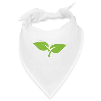 Blätter Garten Grün Blatt Vegan Bio Öko Gärtner - Bandana - Weiß - Vorne