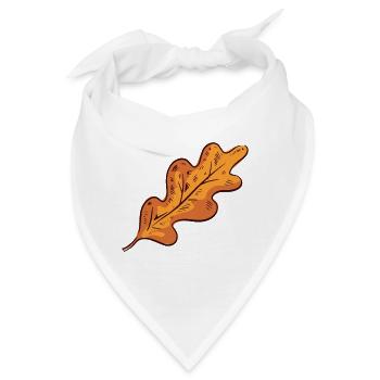 Herbstblatt Herbst Blatt - Bandana - Weiß - Vorne