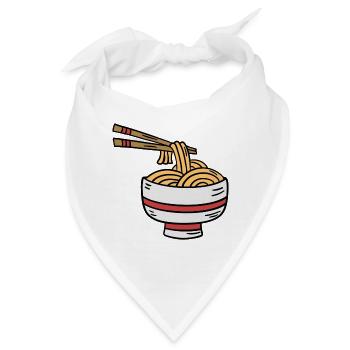 Ramen Nudeln Nudelsuppe Asien Japan Geschenk - Bandana - Weiß - Vorne