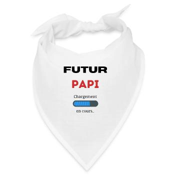 zukünftiges Opa-T-Shirt. Zukünftiges Geburtsgeschenk - Bandana - Weiß - Vorne