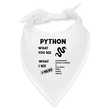 Python Programming - Bandana - Weiß - Vorne