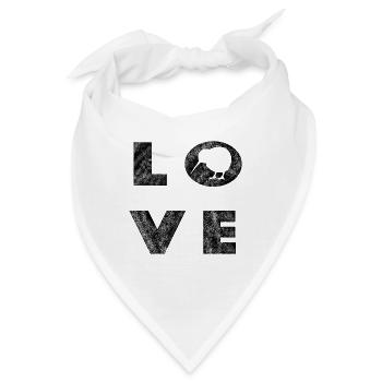 Kiwivogel Love Vintage Shirt - Bandana - Weiß - Vorne