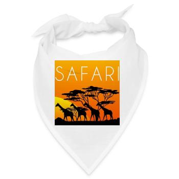 safari mit giraffen,safari,giraffen - Bandana - Weiß - Vorne