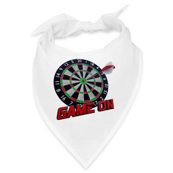 Dartscheibe - Bullseye - Game on - Bandana - Weiß - Vorne