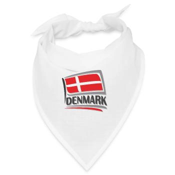 Denmark Souvenir Landmark, Denmark Flag Travel - Bandana - Weiß - Vorne