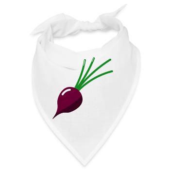 Rübe - Illustration - Bandana - Weiß - Vorne