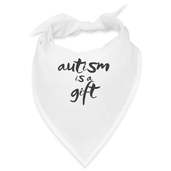 Autismus ist ein Geschenk - Autistisches / Asperger-Syndrom - Bandana - Weiß - Vorne