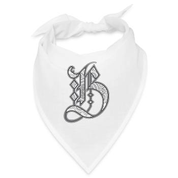 letter b - Bandana - Weiß - Vorne