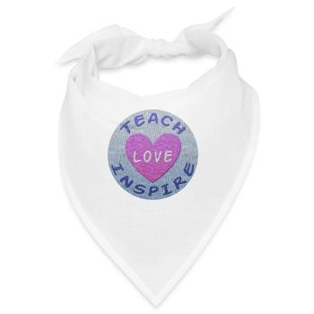 Unterrichten Liebe Inspirieren Herz Knete - Bandana - Weiß - Vorne