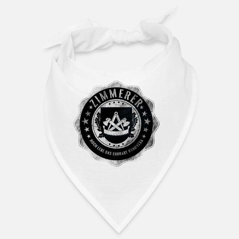 Zimmerer, Zunftwappen, Handwerker - Bandana - Weiß