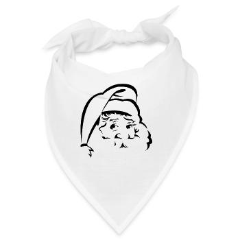 Nikolaus Weihnachtsmann - Bandana - Weiß - Vorne